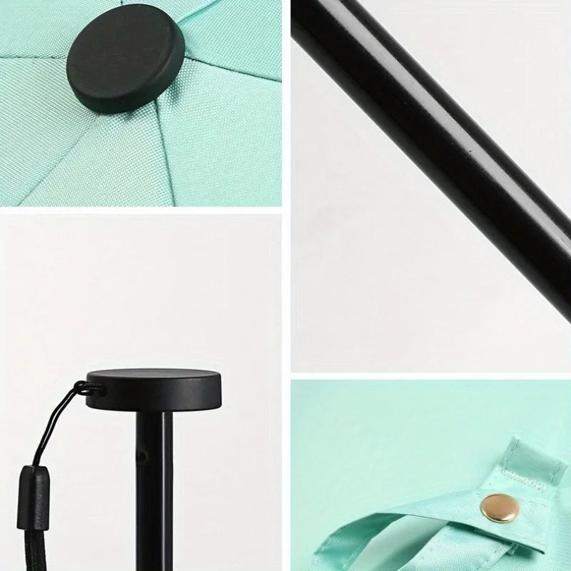 UPF50+ Umbrella Carbon Fiber Sun UV Protection Portable Umbrella Vinyl Folding Rain Parasol Pocket Pencil Umbrella