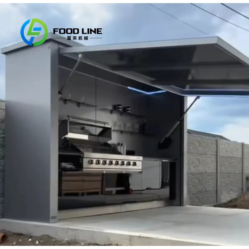 Custom-Designed Modern Small Outdoor Modular Kitchen Prefabricated Mobile Container House