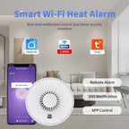 Wi-Fi Smart Heat Detector with Tuya App control, Tuya Smart Heat Alarm with Sealed 10-Year Li-Battery, BS 5446-2, VH01W