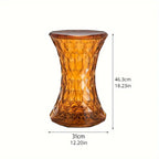 Storage Stool - Luxurious Acrylic Transparent Stool - Multi-purpose Bathroom Stool & Living Room Stool