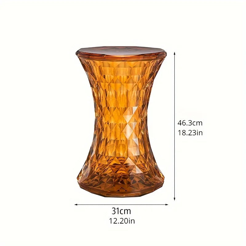 Storage Stool - Luxurious Acrylic Transparent Stool - Multi-purpose Bathroom Stool & Living Room Stool
