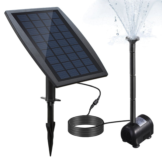 Solar Power Panel Landscape Pool Garden Fountains Pluggable Solar Power Decorative Fountain 9V 2.5W  Garden Fountains