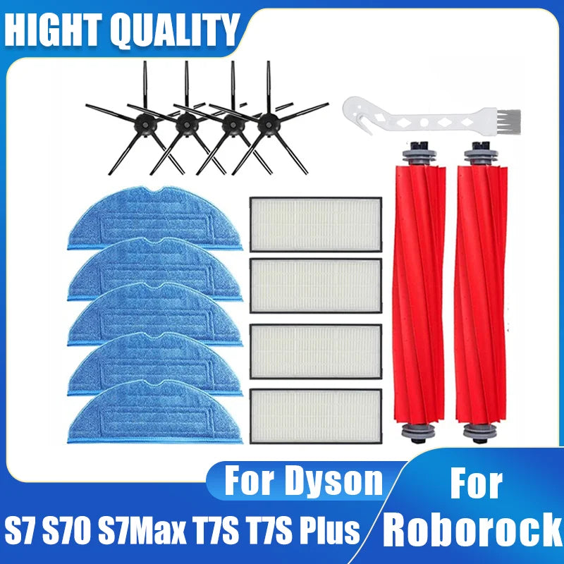 Main Brush Hepa Filter Mop Pad Spare Parts For Roborock S7 S70 S7Max T7S T7S Plus, Robot Vacuum Cleaner Accessories
