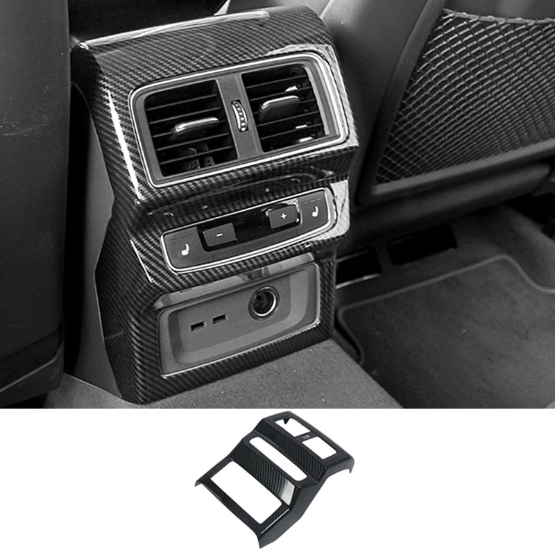 For Audi Q5 FY 2018 2019 2020 2021 Car Styling Interior Door Window Handle Panel Strips Cover Trim Carbon Fiber ABS