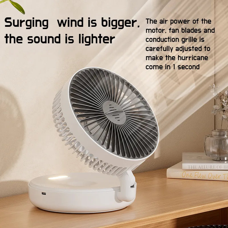 2024 New 3IN1 5000mAh Rechargeable Portable Desktop Fan Wall Mounted F
