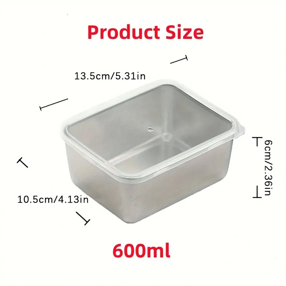 6Pcs Stainless Steel Food Containers, Kitchen Tools & Accessories, Kitchen Items Leakproof Stackable for Camping Picnic