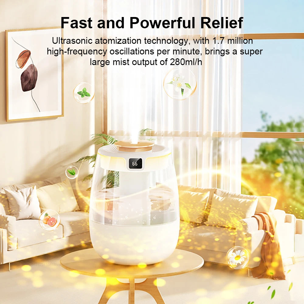 Air Humidifier 1300ml Large Capacity Aroma Humidifier Double Nozzle Es