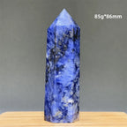 Blue Veins Stone Obelisk Natural Mineral Quartz Home Feng Shui Decorative Gift Reiki Treat Witchcraft Magic Wand
