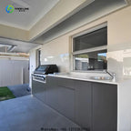 Customized Outdoor kitchen island with sink high-end modern stainless steel barbecue kitchen cabinet