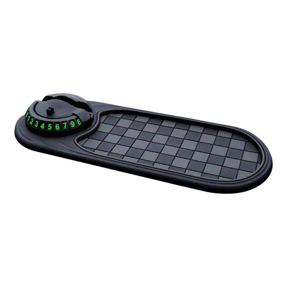 Car Dash Mat Anti Slip Rug with Auto Phone Holder Silicone Dashboard Car Pad Mat for Phones Keys Gadgets