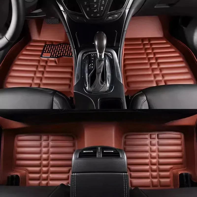 Car LHD Floor Mats for Honda HR V 2016~2022 HR-V HRV RU Vezel Leather Panel Liner Carpet Custom Foot Part Inner Rug Accessories