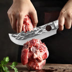Kitchen Chef Utility Knive Stainless Steel Forged Slaughter Knife Chop Bone Vegetables Butcher Knife Cleaver Knife with Cover