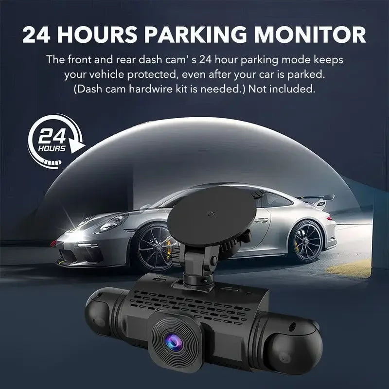 Car Dash Cam 4 Channel Black Box Driving Camera FHD 1080P Front Left R