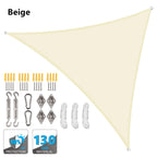 5x5x5/2x2x2M Waterproof Sun Shelter Triangle Sunshade Protection Outdoor Canopy Garden Patio Pool Shade Sail Awning Shade Cloth