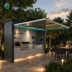 Modular Outdoor Kitchen Island Set with BBQ, Cabinets and Pod - Complete Outdoor Kitchen for Garden and Patio Use Customized