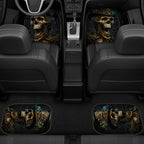 2/4PCS Gentleman Skull Pattern Car Floor Mats Water-absorbent Anti-slip Anti-fouling Mats for Car Front and Back Seat Carpets