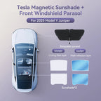 Magnetic Suction Clip Sun Shades for Tesla Model 3/Y Highland (2021-2025) | Glass Roof & Sunroof