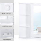 Homcom Bathroom Cabinet with Mirror with 1 Door 2 Interior Shelves 66X17X63 cm