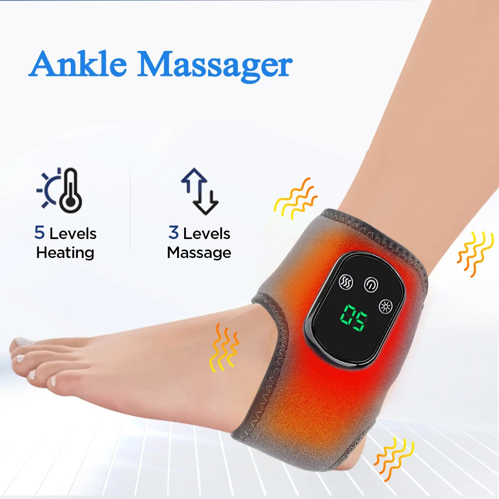 Foot & Ankle Heat Massager - USB Vibration & Hot Compress | AlluCanFind