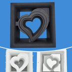 Wall Plastic Ventilation Tile Mold, Traditional 3D Geo Paver Mold, Hollow Square, Strong Concrete Cement Brick for Floor Decor