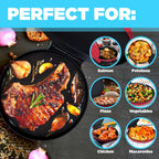 Electric Frying Pan 6.7Inch Pizzas Maker Home Omelette BBQ Pancake Baking Machine Nonstick Pan for Pizzas Quesadillas Bread Cake