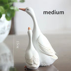 DIY Handmade Idyllic Simulation Resin Duck Animal Home Garden Courtyard Decoration Balcony Patio Decoration Garden Decor Statues