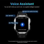 LAXASFIT Outdoor Sports Smart Watch 2.01 inch HD Screen LED Flashlight Bluetooth Talking Smart Watch Men Women Holiday Gift