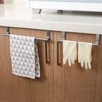 Kitchen Towel Rack Stainless Steel Towel Rack Bathroom Towel Holder Stand Cabinet Door Hanging Organizer Shelf Wall Mounted Bar