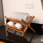 Nanzhu Kitchen Solid Wood Chopsticks Drying Rack Shelf Dish Drainer Solid Wood Chopsticks Rack Kitchen Storage Organizer