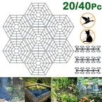 20/40Pcs Pond Protectors Net Plastic Garden Pond Fish Guard Floating Net for Protecting Fish From Predators Herons And Cats