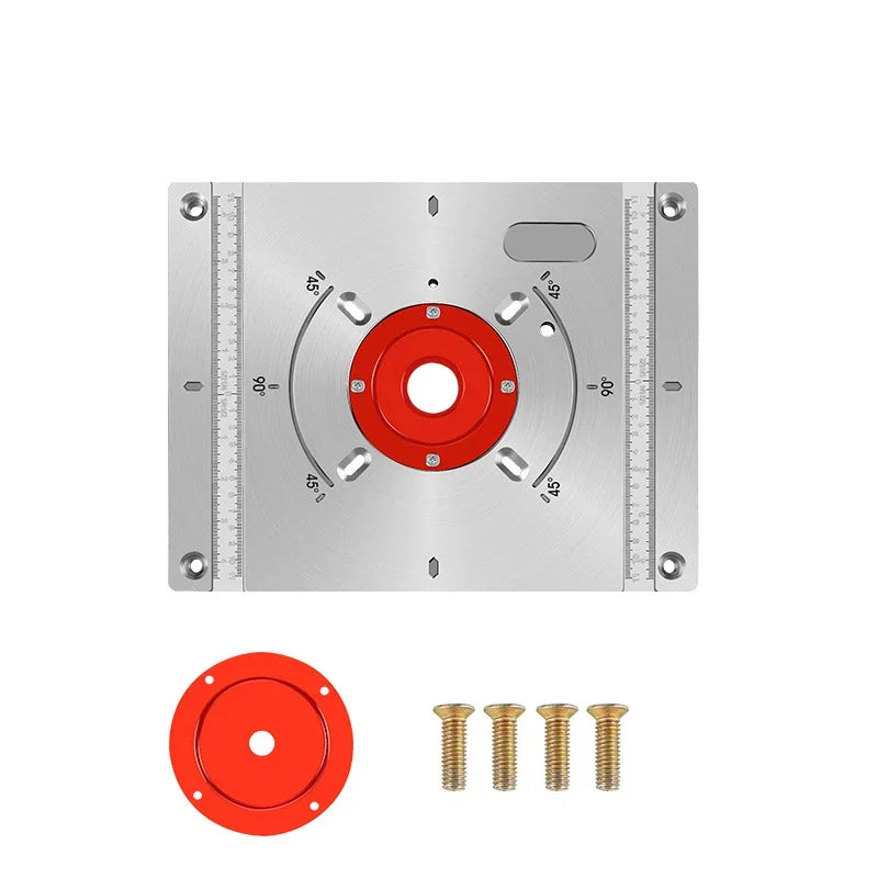 Electric Wood Milling Trimming Machine Flip Plate Guide Table Aluminum Router Table Insert Plate for Woodworking Work Bench