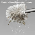 Wall-mounted Toilet Brush Punch-free Space Aluminum Toilet Brush No Dead Angle Toilet Brush Bathroom Cleaning Tool