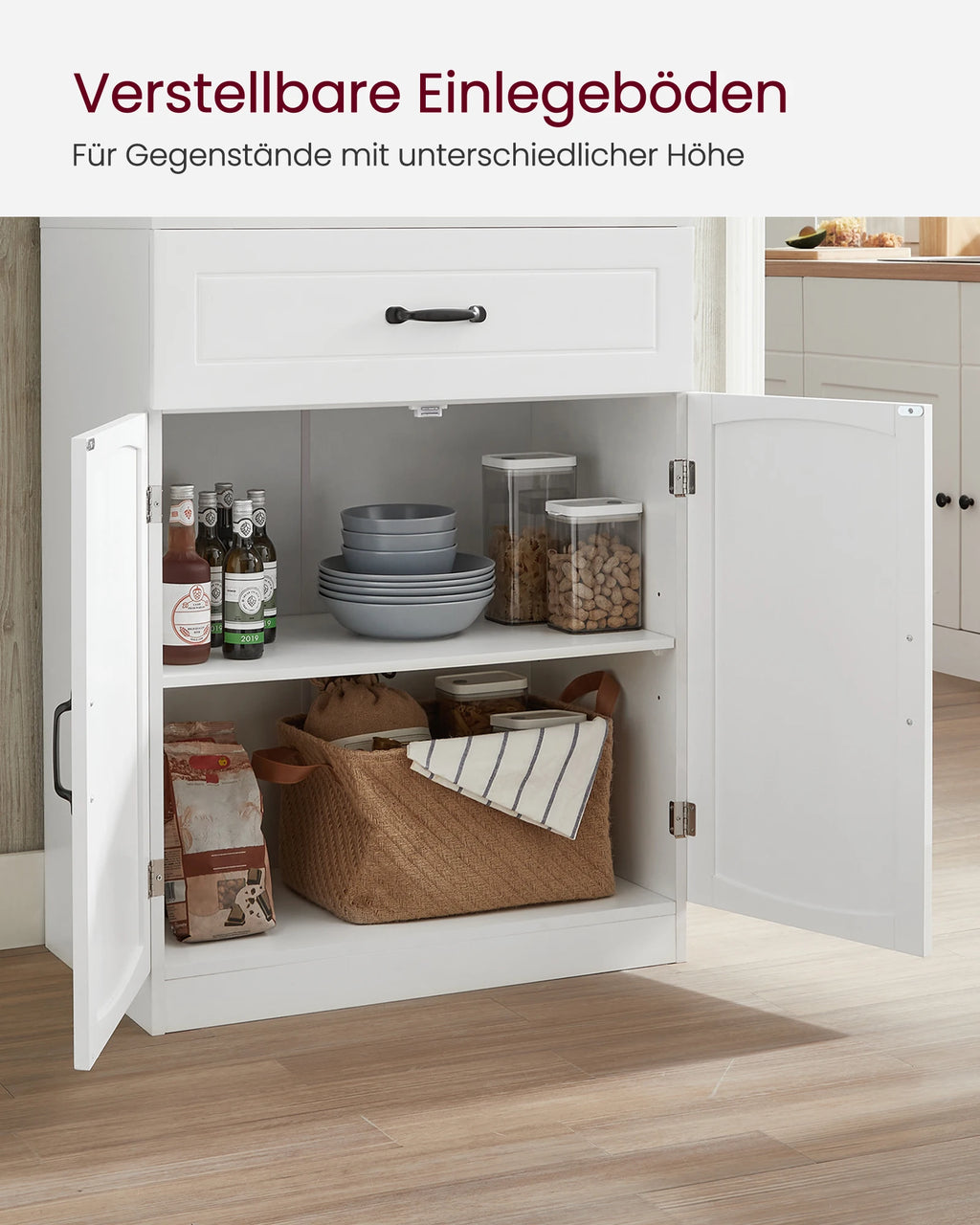 VASAGLE Buffet Multi-purpose wardrobe, storage wardrobe, adjustable shelves