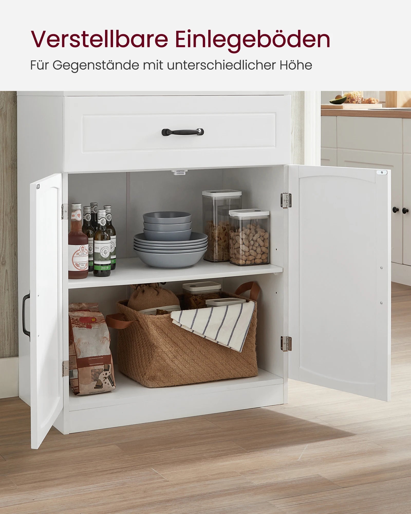 VASAGLE Buffet Multi-purpose wardrobe, storage wardrobe, adjustable shelves