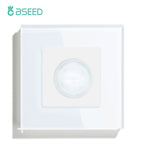 BSEED Human Body Sensor Switch Wall Lamp Switch 90℃ Infrared Motion Detector Galss Frame Plastic FrameEU Standard Light Switches