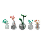 3-14pcs Set Mini Ceramics Vase Fridge Magnets Label Mini Bonsai Magnet Button Potted Simulation Flower Vase Refrigerator Message