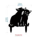 HelloYoung Add a Touch of Whimsy to Your Garden with this Adorable Metal Cat Fence Decoration for Garden Party Decor