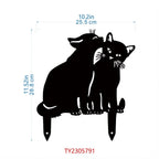 HelloYoung Add a Touch of Whimsy to Your Garden with this Adorable Metal Cat Fence Decoration for Garden Party Decor