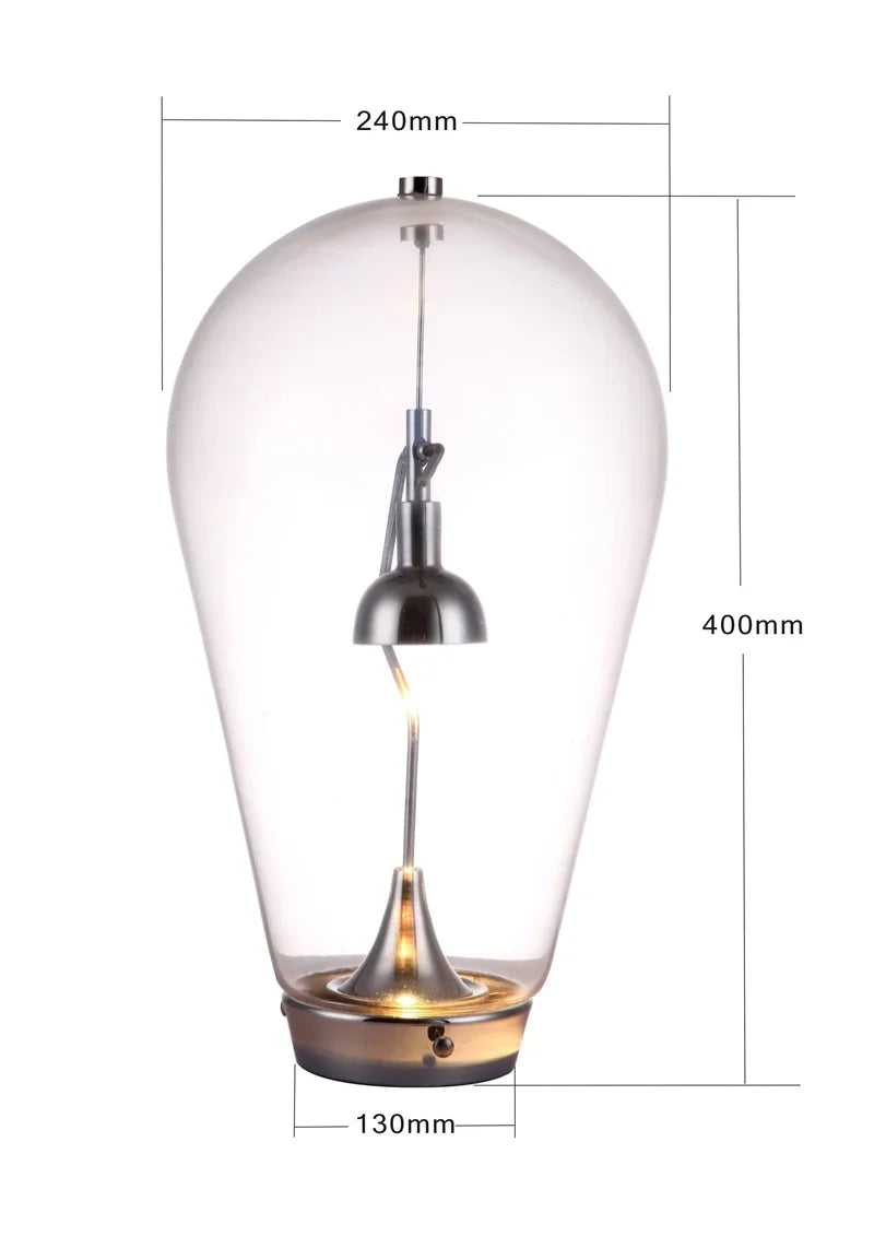 Modern Touch Glass Blown Magnet Desk Lamp for Living Room Study Room Bedroom Decoration Reading Desk Lamp