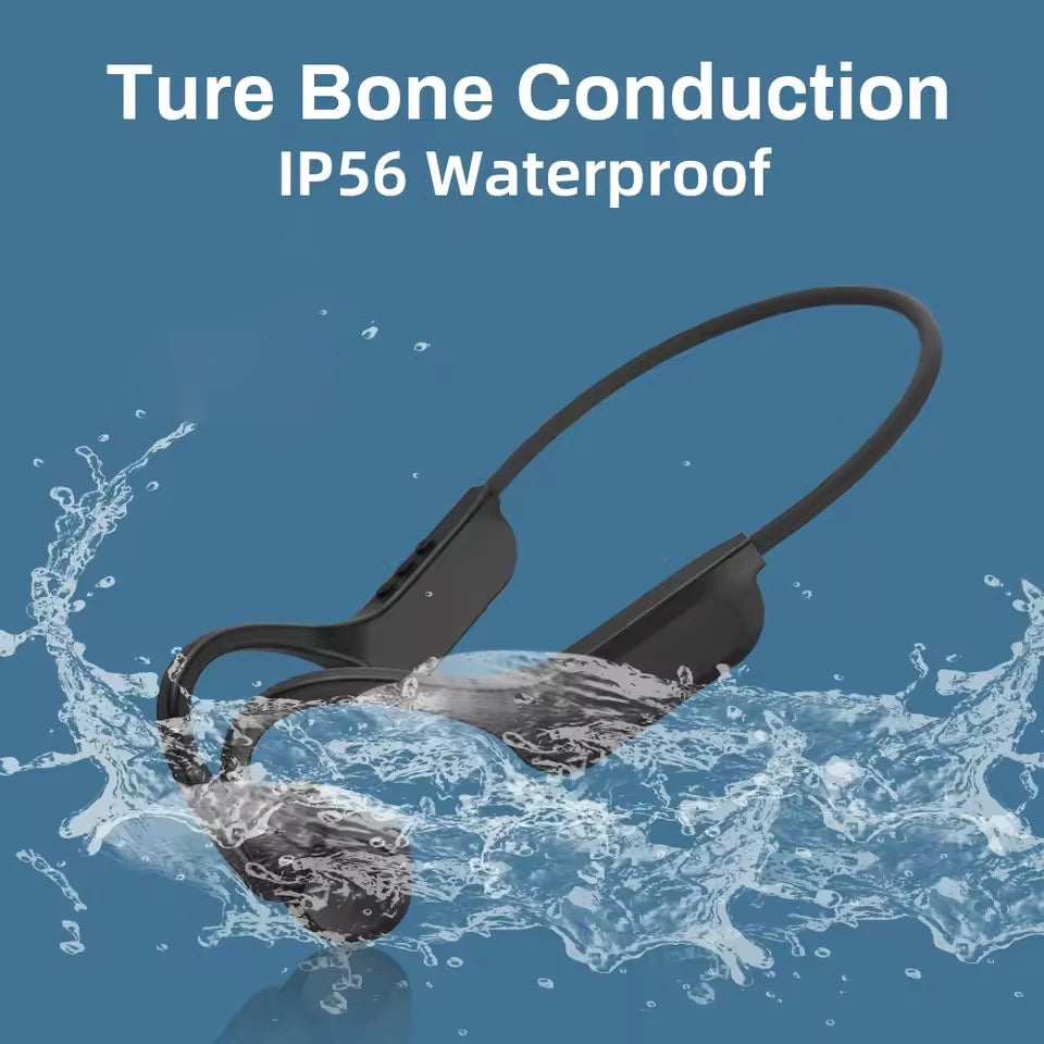 True Wireless Bone Conduction Earphones Bluetooth 5.3 HiFi Sound Bass Headphones Ear Hook Sports Earbuds Headset For Running