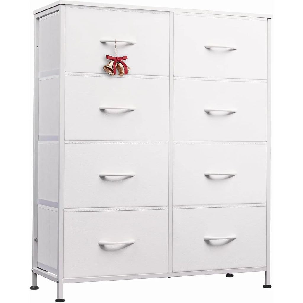 Tall Fabric Dresser with 8 Drawers – Double Storage Tower for Bedroom