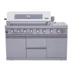 Customizable Modular Complete Outdoor Kitchen Set with BBQ Grill, Fridge & Sink for Backyard Family Gatherings & Patio Parties