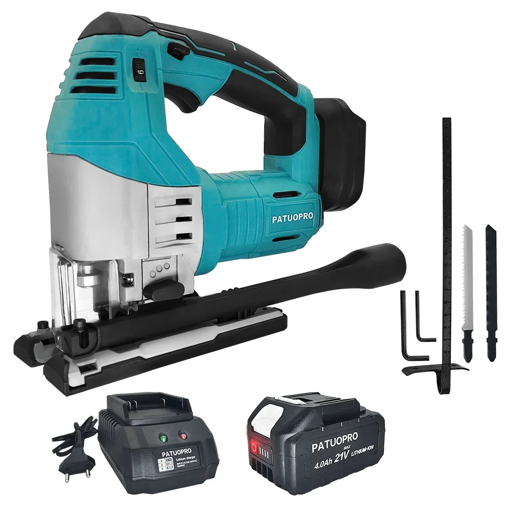 21V Brushless Cordless Jig Saw Electric Jigsaw 6 Speed 4 Position Orbital Setting Woodworking Power Tools Fit Makita 18V Battery