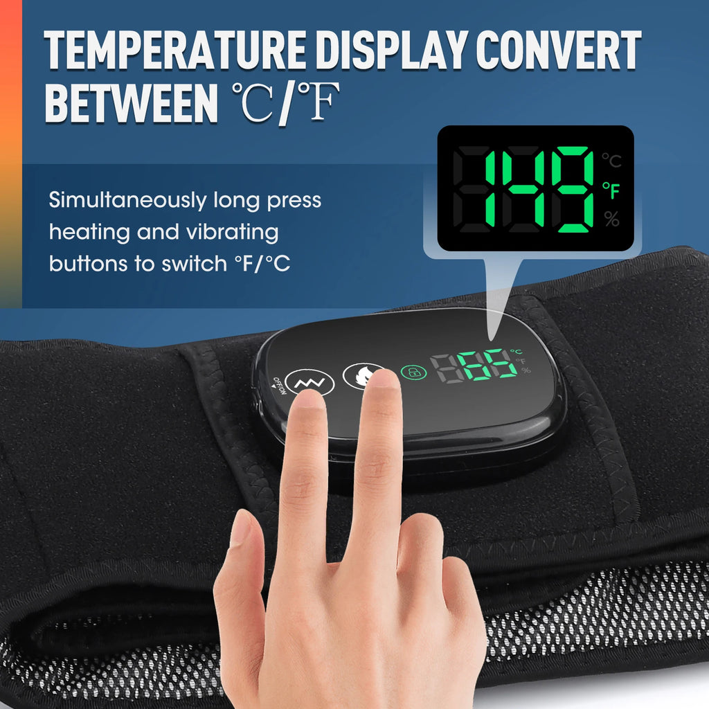 Electric Heating Waist Massager,Vibration Hot Compress Massage Belt,Lumbar Decompression Brace,Lower Back Support,Muscle Relax