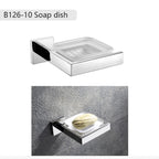 Chrome Polished Bathroom Hardware Mirror Chrome Polished Towel Rack Toilet Paper Holder Towel Bar Hook Bathroom Accessories