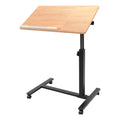 Laptop Desk Mobile Lift Computer Stand, 360° Rotation Rollin Hight Adjustable Laptop Desk with Wheels, for Home Office Study