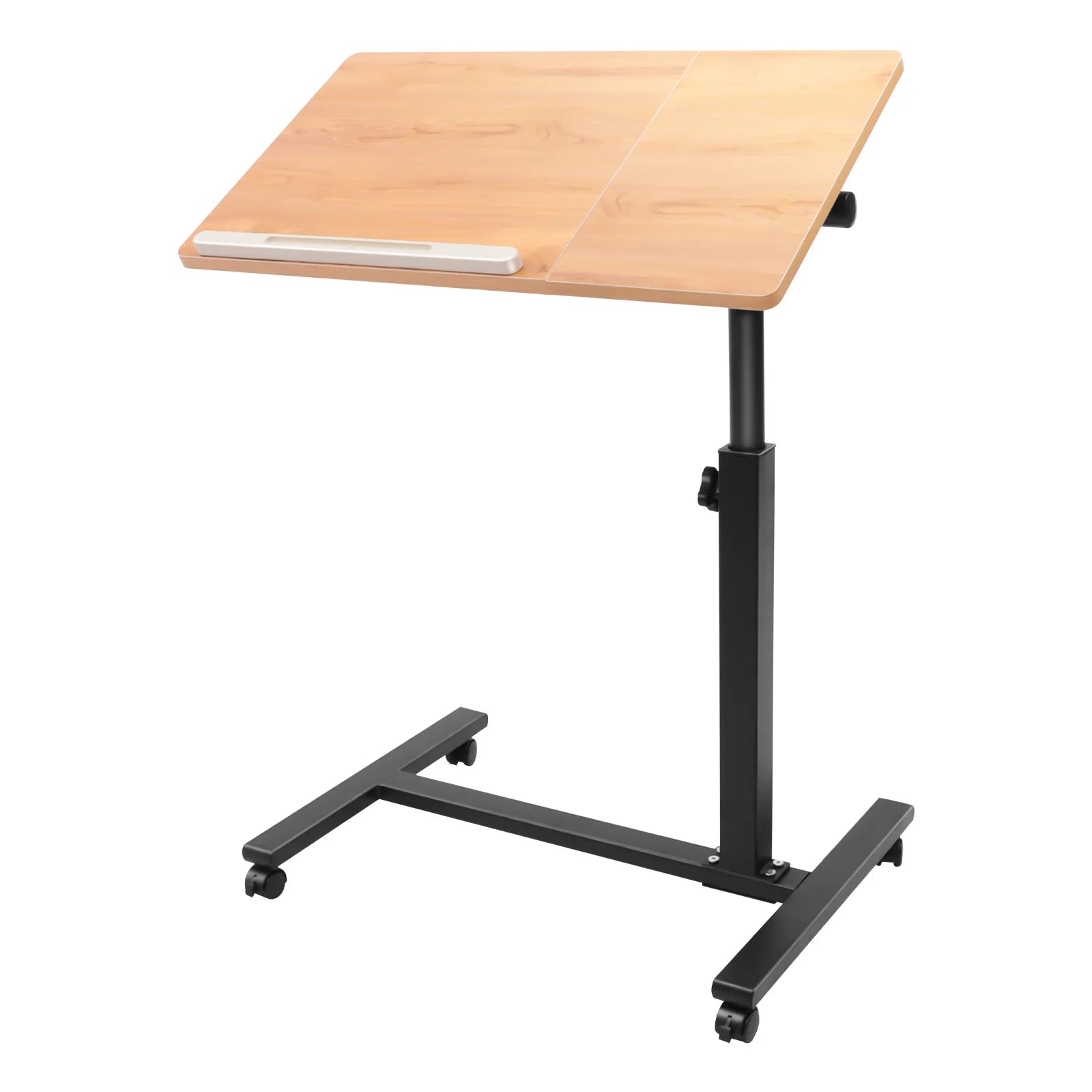 Laptop Desk Mobile Lift Computer Stand, 360° Rotation Rollin Hight Adjustable Laptop Desk with Wheels, for Home Office Study