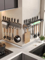 Stainless Steel Kitchen Paper Towel Rack Wall Shelf with Hook Kitchen Gadgets Hanging Organizers Storage Utensils for Kitchen