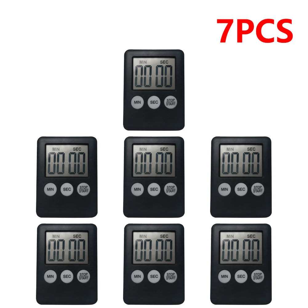 4-10PCS Digital Sports Alarm Clock Multi-Function Electronic Timer Stopwatch LCD Display Mini for Sports Exercise Baking Cooking