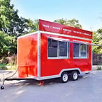 Customized Fast Food Caravan Mobile Kitchen Truck Shipping Container Food Trailer Complete Cooking Equipment System